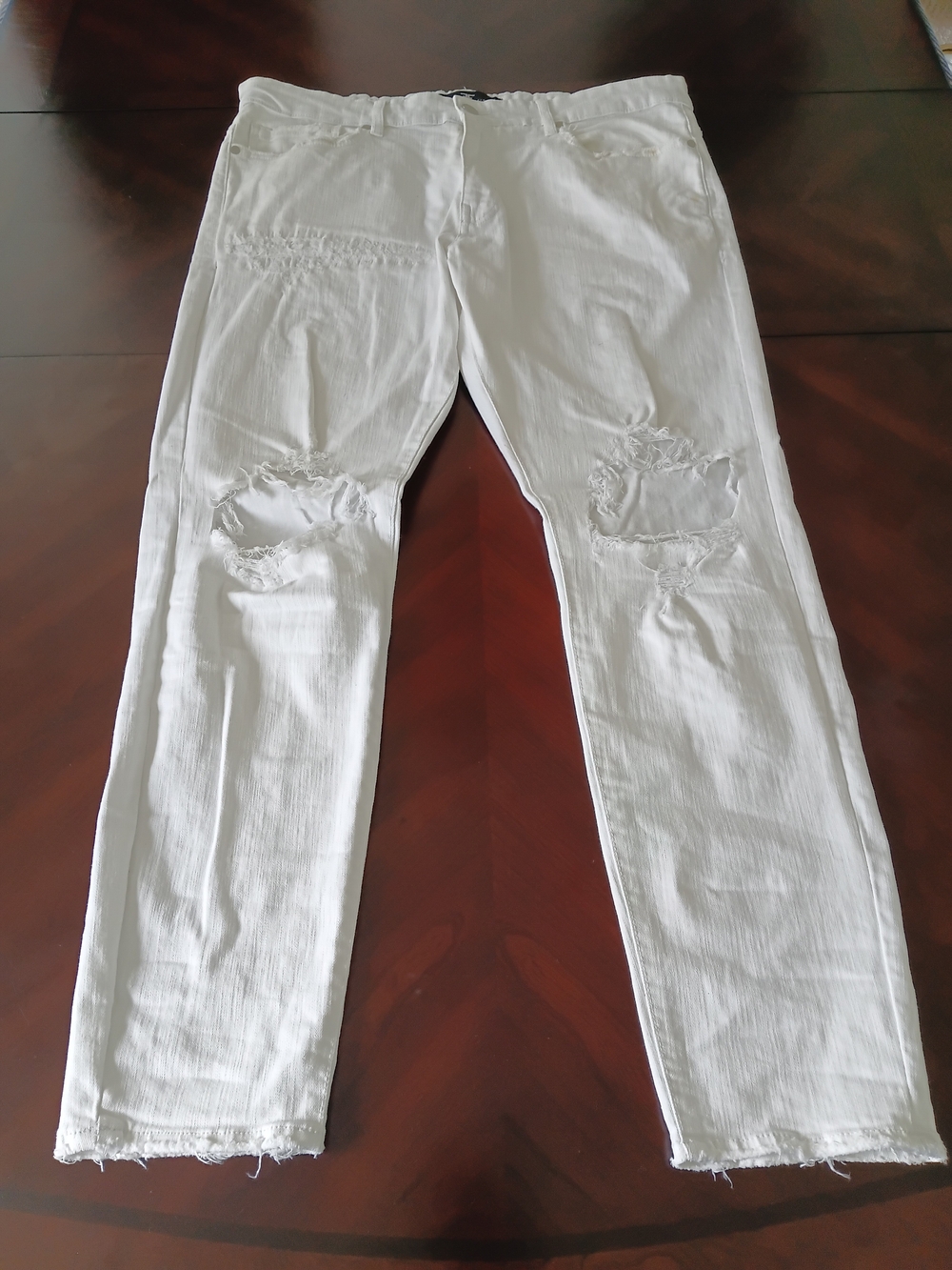 Jordan Craig Ross Legacy Edition Men's White Distressed  Jeans Size 40x32